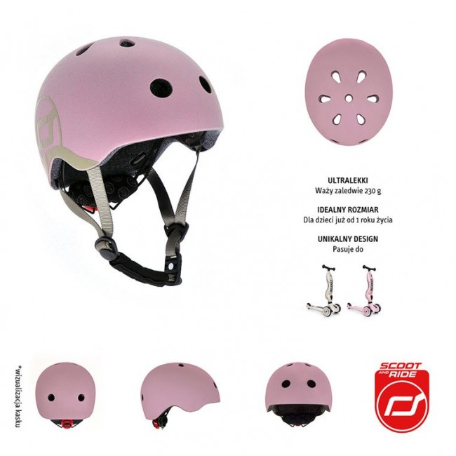 Kask dla dzieci SCOOTANDRIDE XXS-S 1-5 lat - Rose