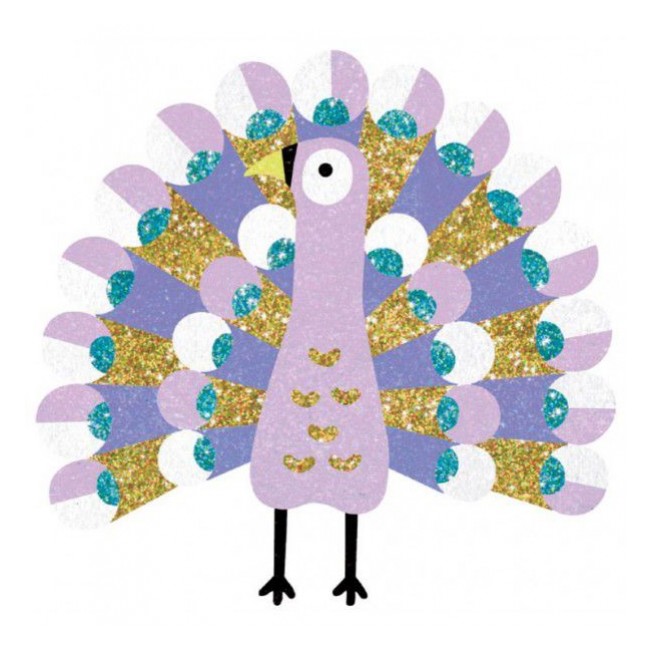 Zestaw artystyczny z piaskami i brokatem Djeco - Paw