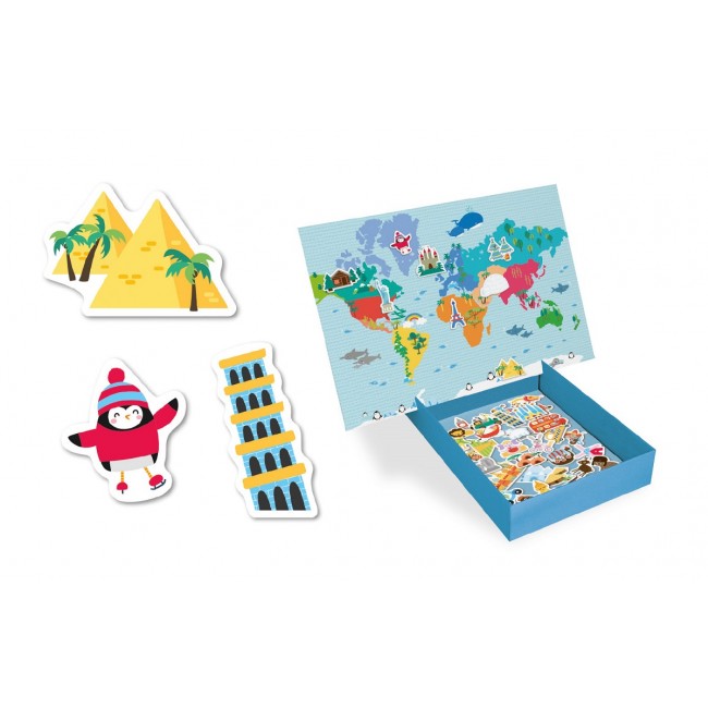 Magnetyczna układanka Apli Kids - Mapa świata