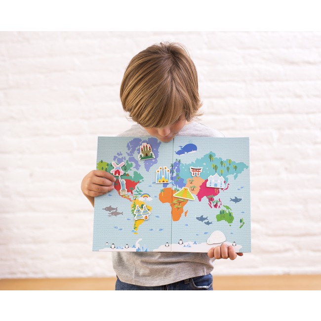 Magnetyczna układanka Apli Kids - Mapa świata