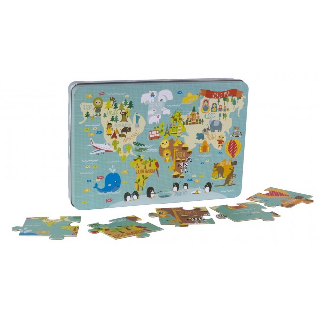 Puzzle XL Apli Kids - Mapa świata 3+