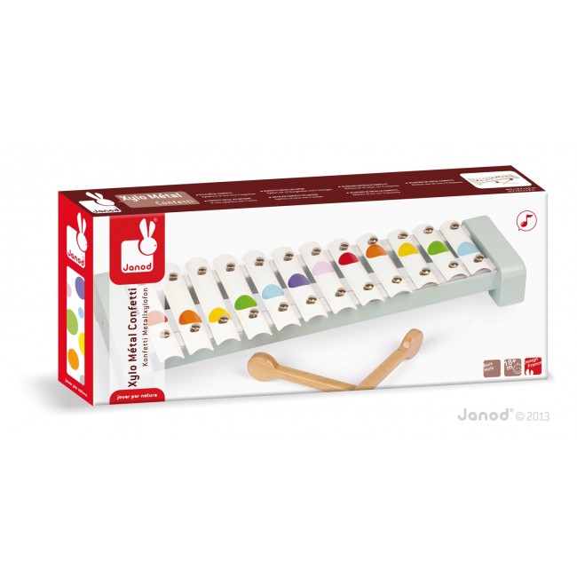 Metalowe Cymbałki 12 tonów Janod - Confetti