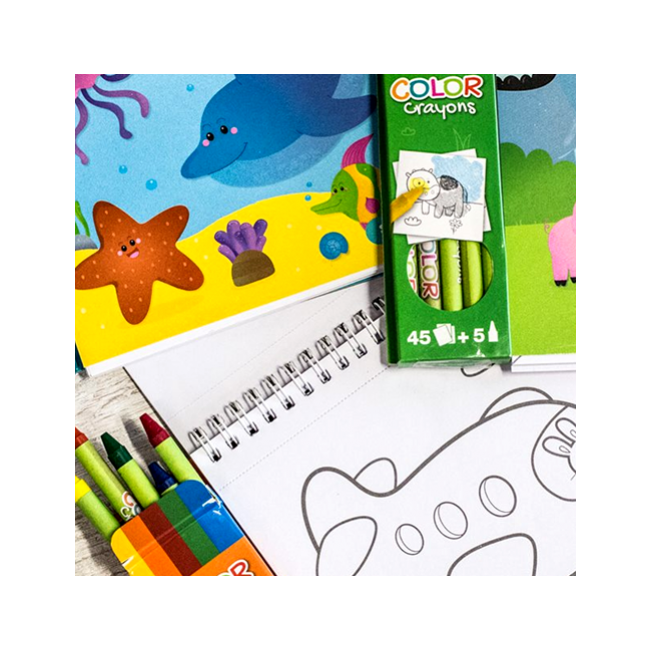 Kolorowanka z kredkami Apli Kids - Transport