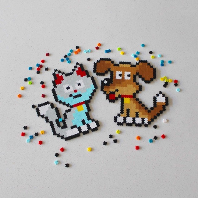 Puzzelki Pixelki Jixelz 700 elem. Fat Brain Toys - Zwierzęta Domowe