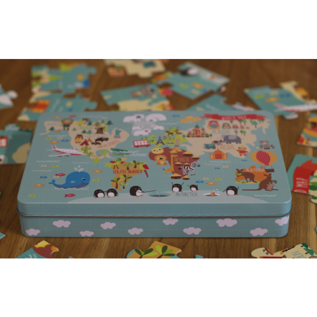 Puzzle XL Apli Kids - Mapa świata 3+