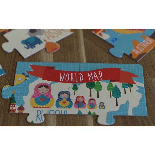 Puzzle XL Apli Kids - Mapa świata 3+