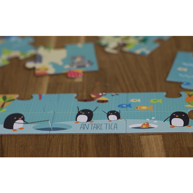 Puzzle XL Apli Kids - Mapa świata 3+