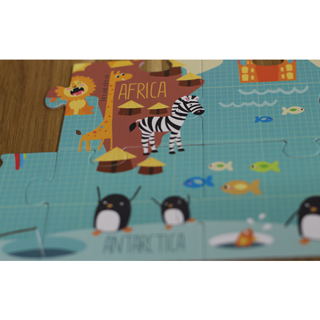Puzzle XL Apli Kids - Mapa świata 3+