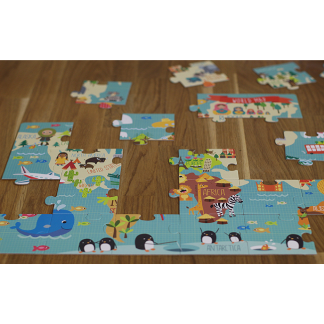 Puzzle XL Apli Kids - Mapa świata 3+