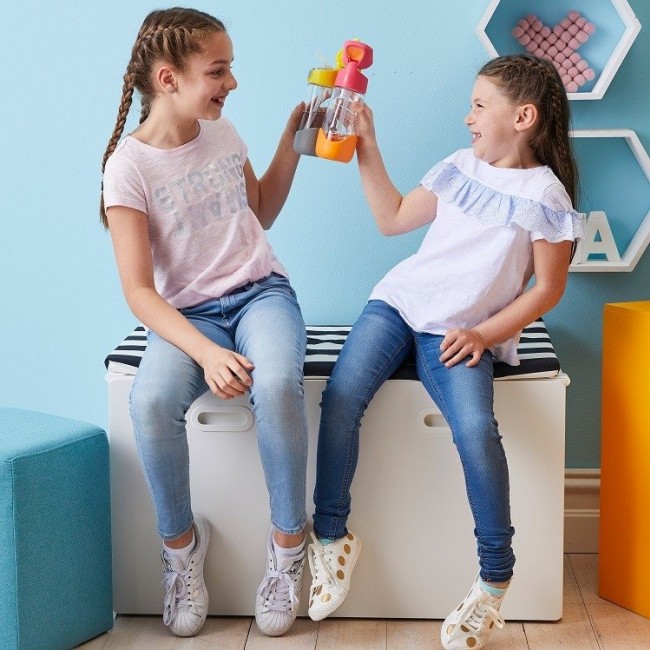 Tritanowa butelka ze słomką 450 ml B.box - Ocean breeze