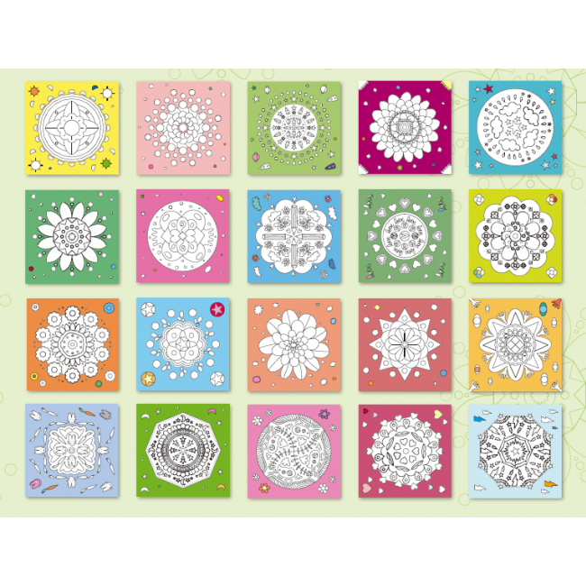 Kolorowanka z kredkami Apli Kids - Mandala