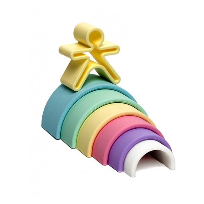DENA Silikonowa Tęcza Pastel - 6 elementów