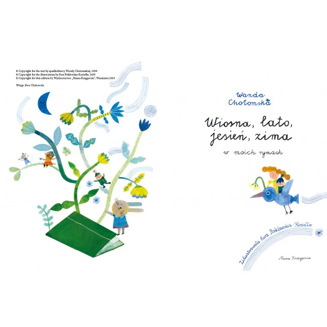 Książka "Wiosna, lato, jesień, zima w moich rymach" wydawnictwo Nasza Księgarnia