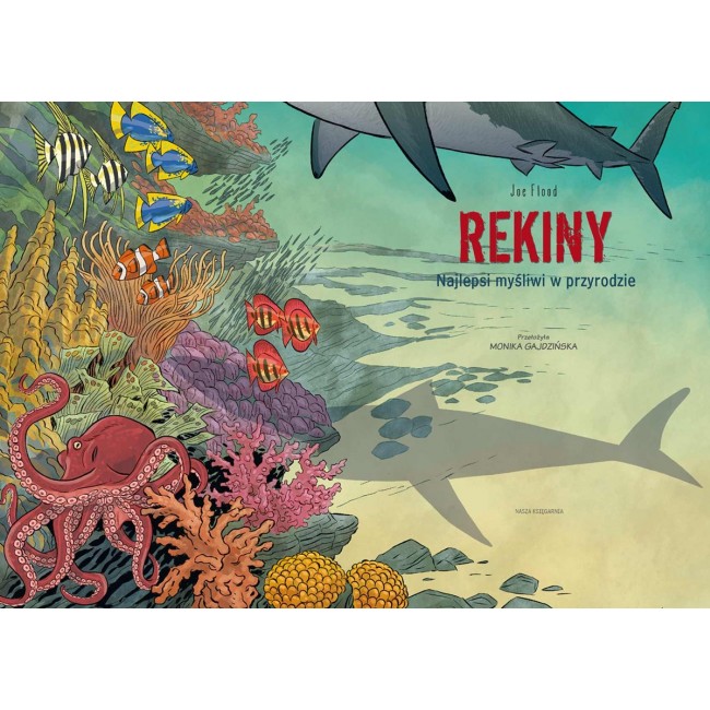 Książka "Rekiny - najlepsi myśliwi w przyrodzie" wydawnictwo Nasza Księgarnia