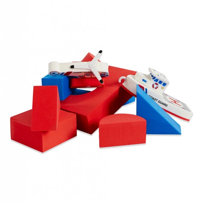 Zabawka do kąpieli BathBlocks - Straż przybrzeżna z helikopterem 11 el.