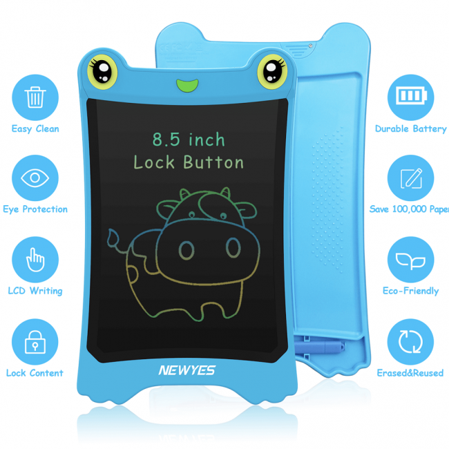 Znikopis Tablet Kolorowy LCD - Niebieska Żabka