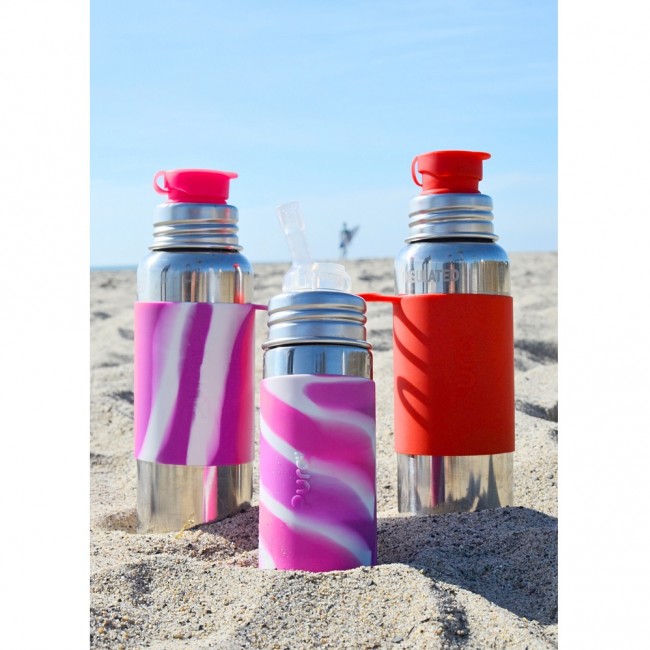 Termobutelka Pura Kiki z ustnikiem niekapkiem 260ml - pomarańczowa osłonka