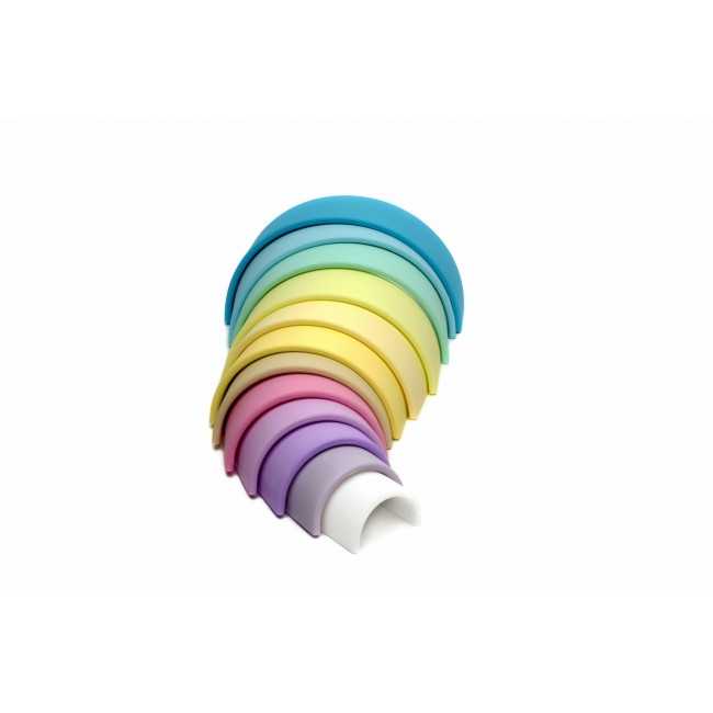 DENA Silikonowa Duża Tęcza Pastel - 12 elementów