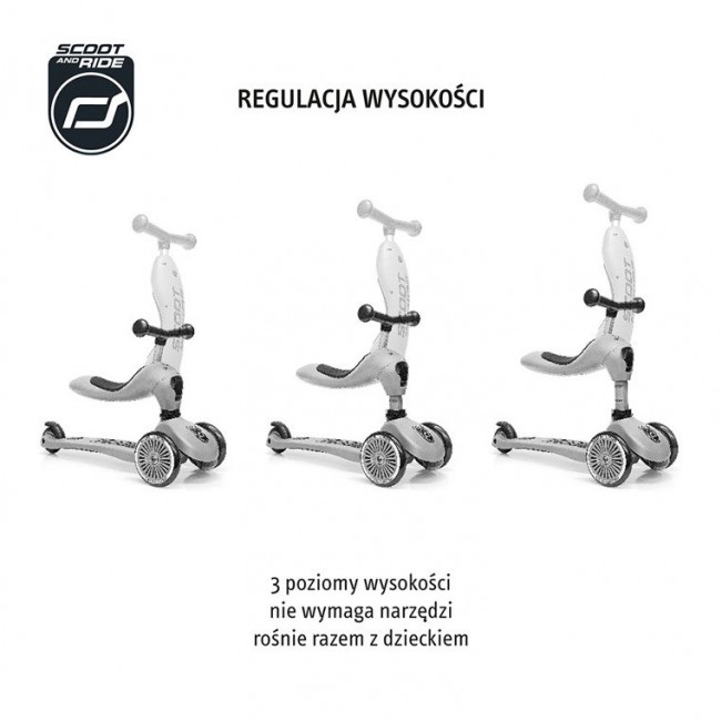 Hulajnoga i rowerek 2w1 Highwaykick SCOOTANDRIDE 1-5 lat - Blueberry