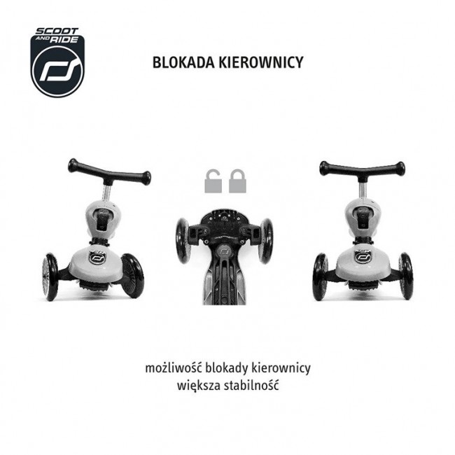 Hulajnoga i rowerek 2w1 Highwaykick SCOOTANDRIDE 1-5 lat - Blueberry