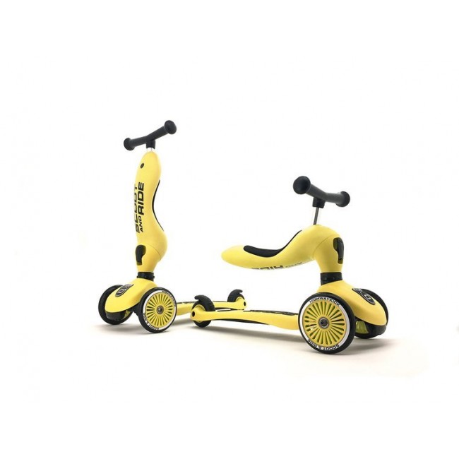 Hulajnoga i rowerek 2w1 Highwaykick SCOOTANDRIDE 1-5 lat - Lemon