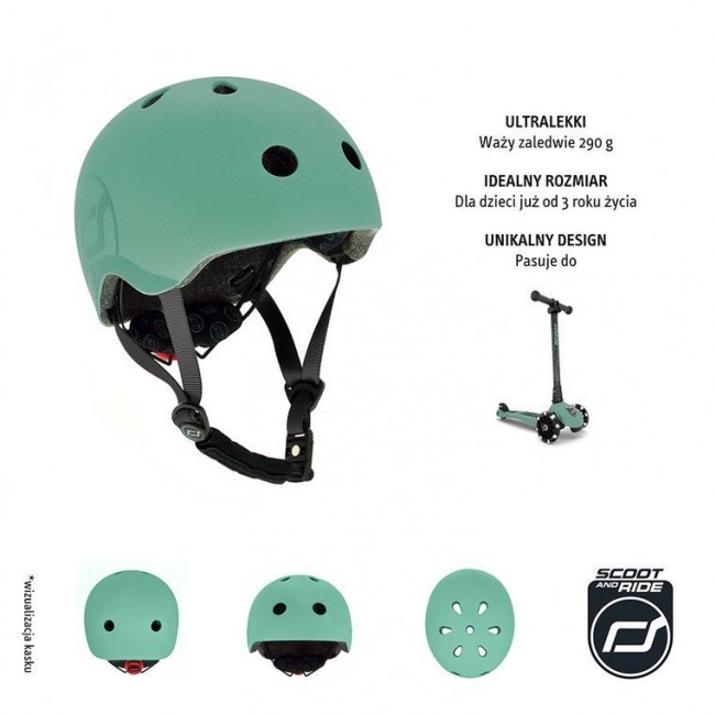 Kask dla dzieci SCOOTANDRIDE 3+ S-M - Forest