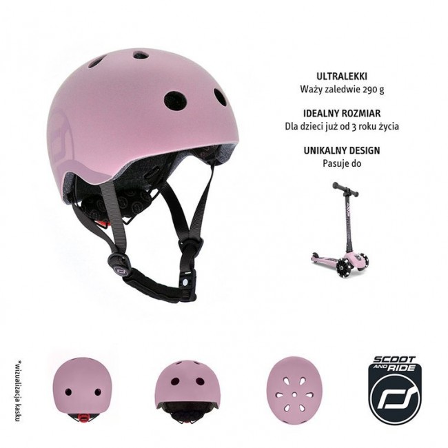 Kask dla dzieci SCOOTANDRIDE 3+ S-M - Rose