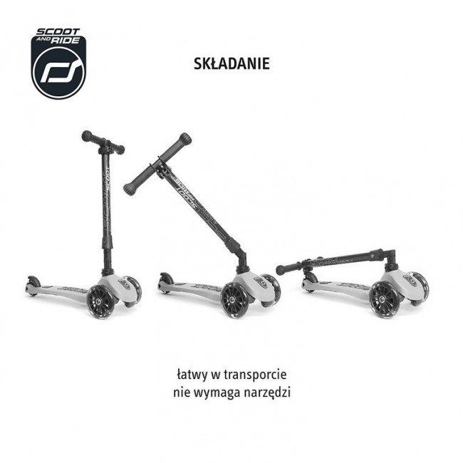 Hulajnoga składana 3+ SCOOTANDRIDE Highwaykick 3 LED - Forest
