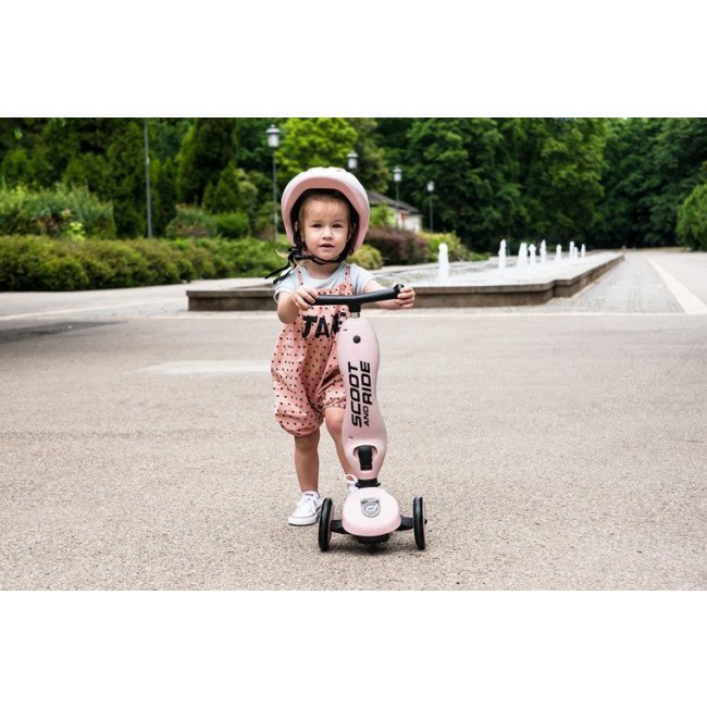 Hulajnoga i rowerek 2w1 Highwaykick SCOOTANDRIDE 1-5 lat - Rose