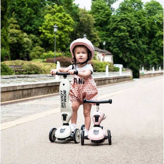 Hulajnoga i rowerek 2w1 Highwaykick SCOOTANDRIDE 1-5 lat - Rose