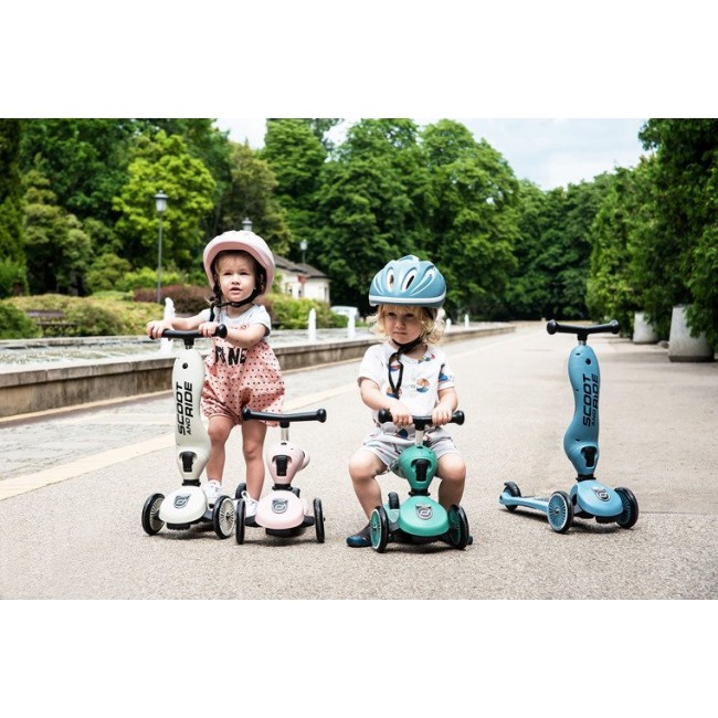 Hulajnoga i rowerek 2w1 Highwaykick SCOOTANDRIDE 1-5 lat - Rose