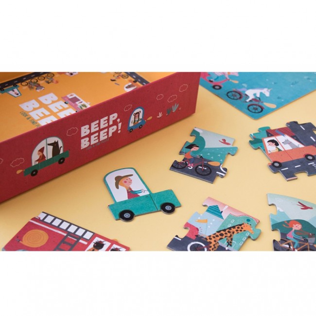 Puzzle dla dzieci 48 el. Londji - BEEP BEEP!