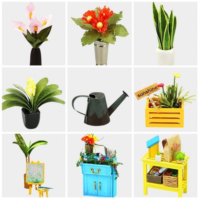 Składany Malowany Model Robotime - Mini Szklarnia