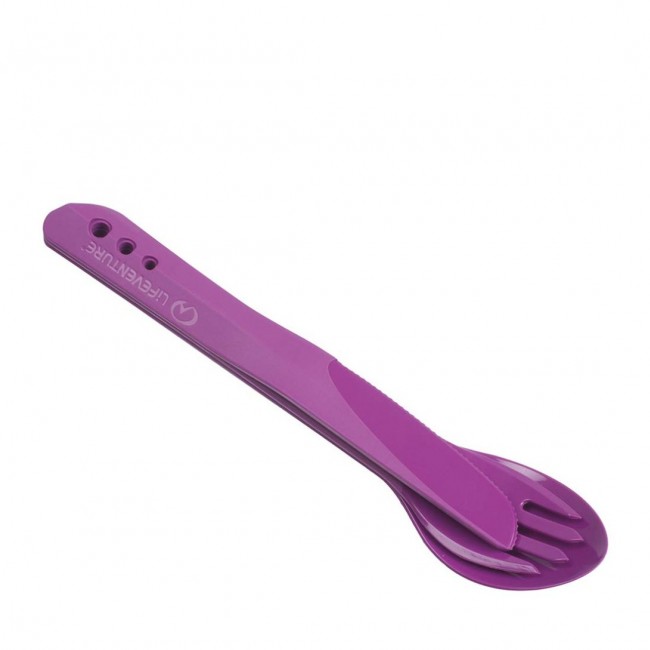 Sztućce turystyczne Lifeventure - Purple