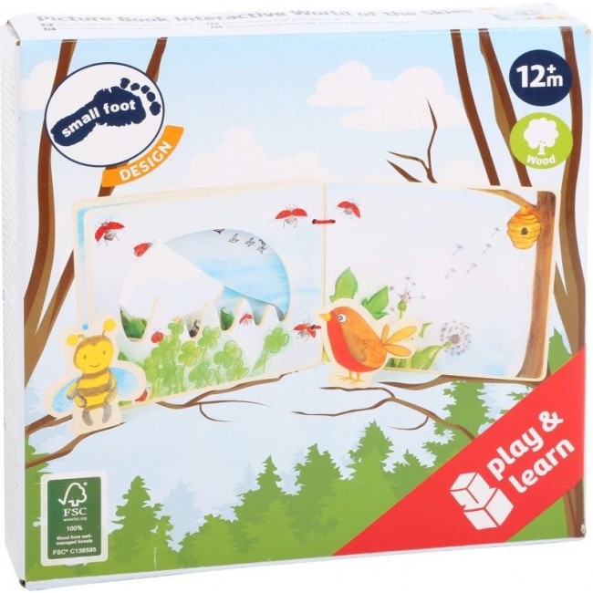 Drewniana książka dla dzieci Small Foot - Świat przestworzy