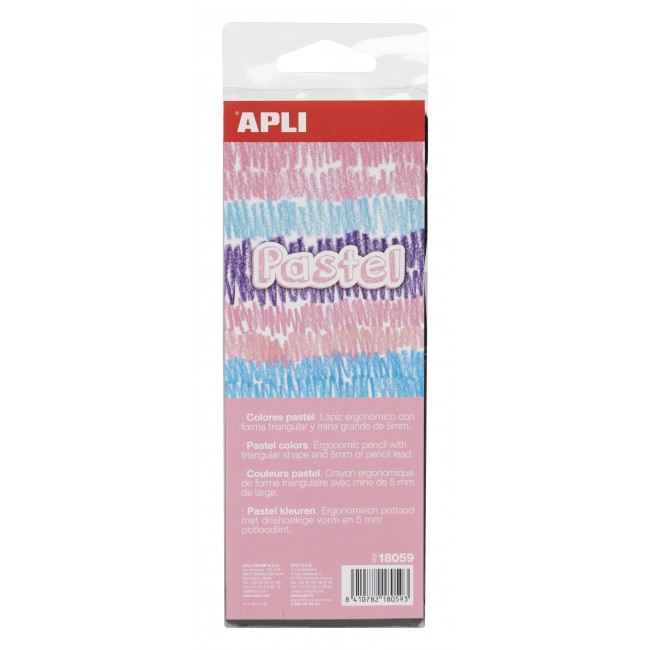 Kredki ołówkowe Jumbo Apli Kids - Pastel