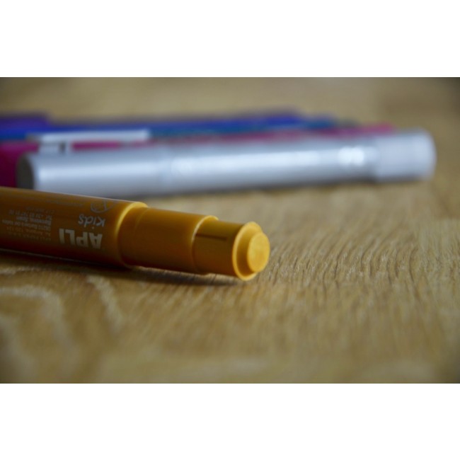 Farby w kredce metaliczne Apli Kids - 6 kolorów