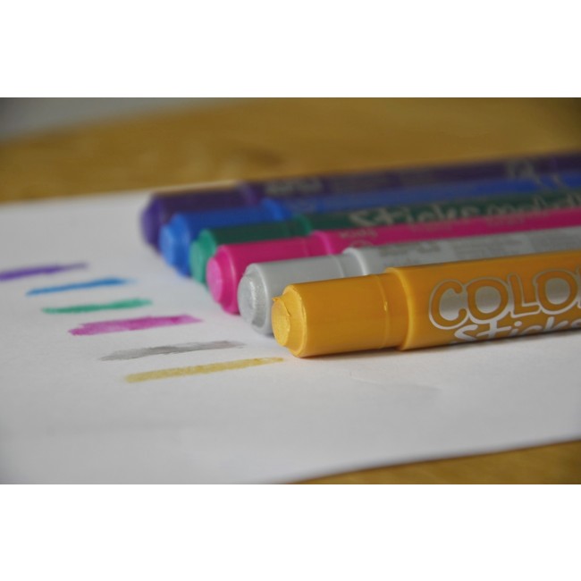 Farby w kredce metaliczne Apli Kids - 6 kolorów