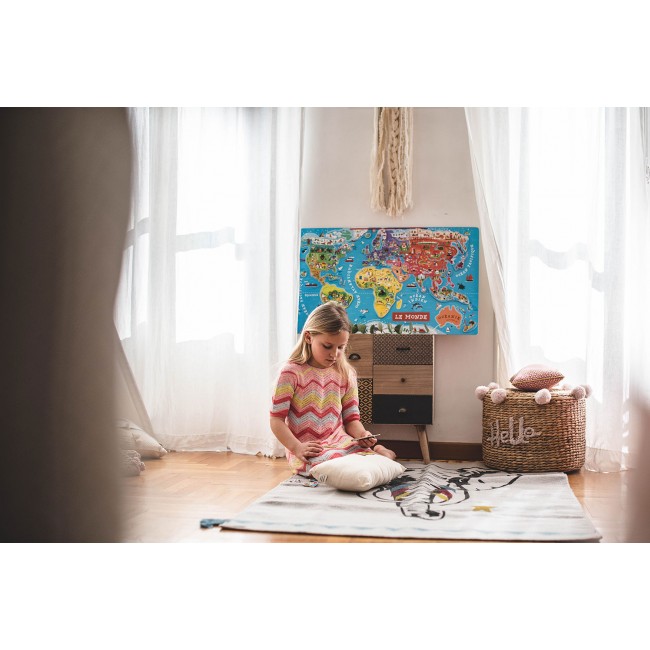 Puzzle magnetyczne Janod - Mapa świata