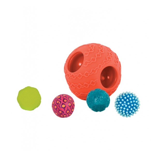 Kula sensoryczna z piłkami - Ballyhoo B. Toys Pomarańczowa