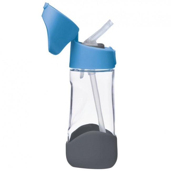 Tritanowa butelka ze słomką 450 ml B.box -  Blue Slate