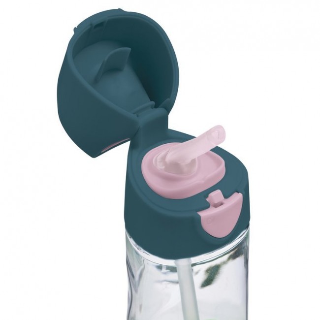 Tritanowa butelka ze słomką 450 ml B.box - Indigo Rose