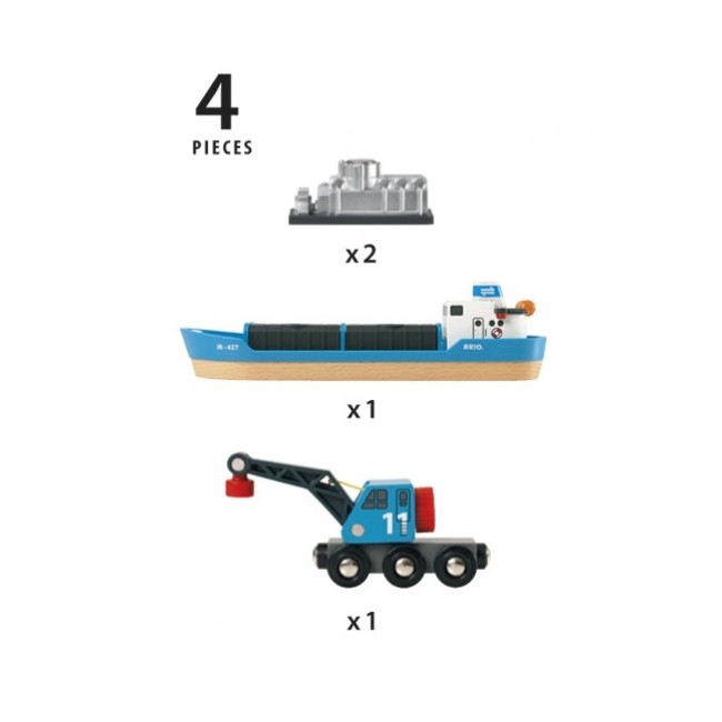 Statek Kontenerowy z Dźwigiem BRIO World