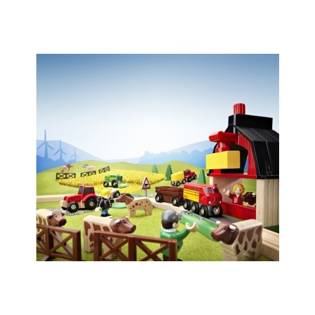 Kolejka Drewniana Na Farmie BRIO World