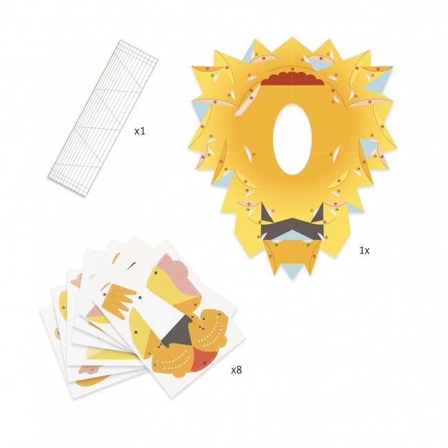 Zestaw artystyczny składanka w 3D Djeco - Lew