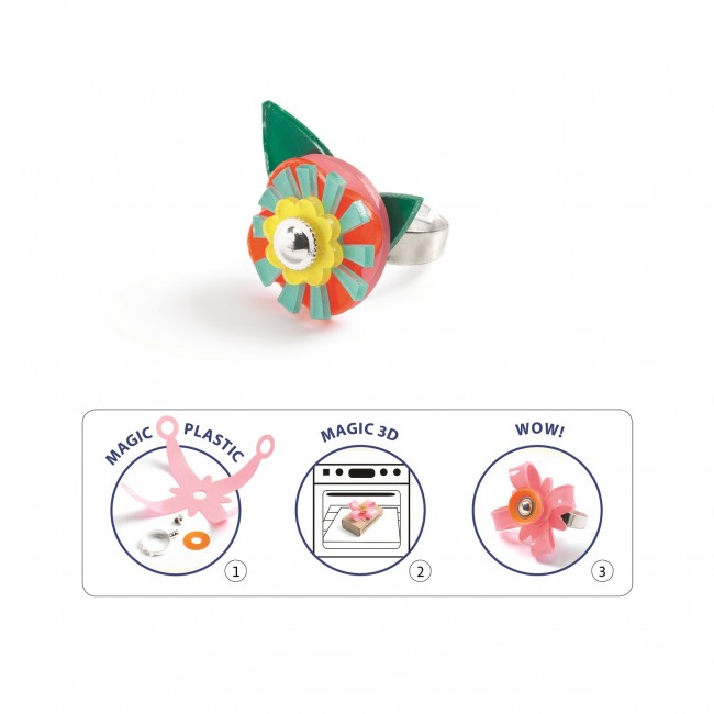 Zestaw artystyczny z plastikiem Djeco - Pierścionki