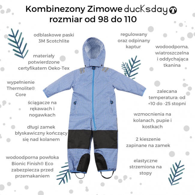Kombinezon zimowy DucKsday - Manu roz. 104