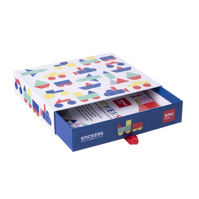 Zestaw z naklejkami geometrycznymi Apli Kids - Pojazdy