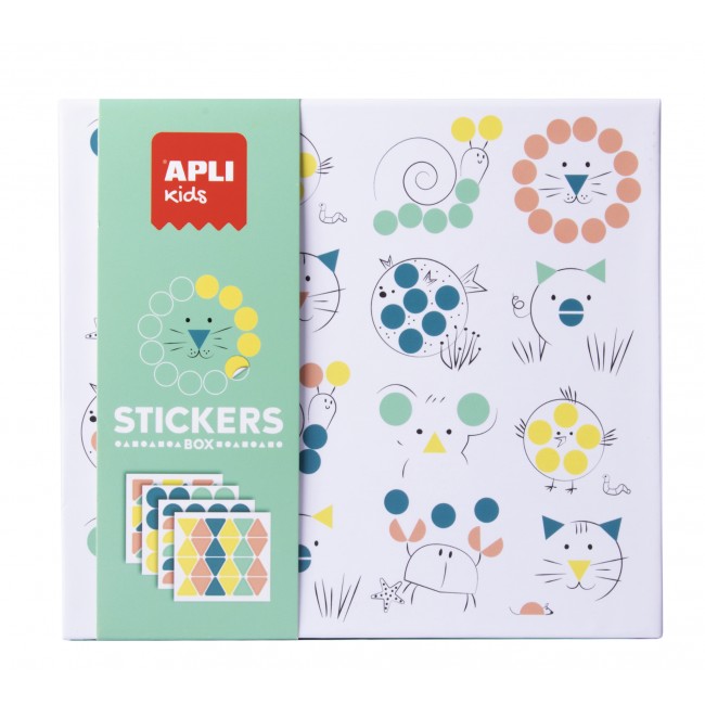 Zestaw z naklejkami geometrycznymi Apli Kids - Zwierzęta