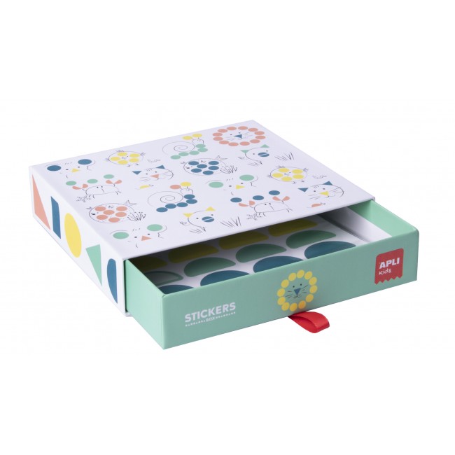 Zestaw z naklejkami geometrycznymi Apli Kids - Zwierzęta